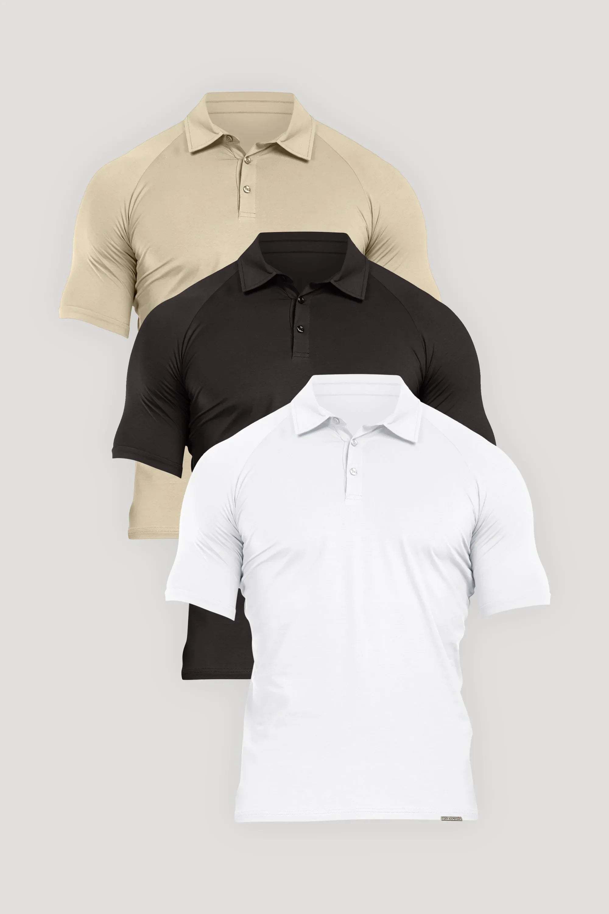 THE MUSCLE BUTTON POLO BUNDLE 3-PIECE SET - Maison Sydney