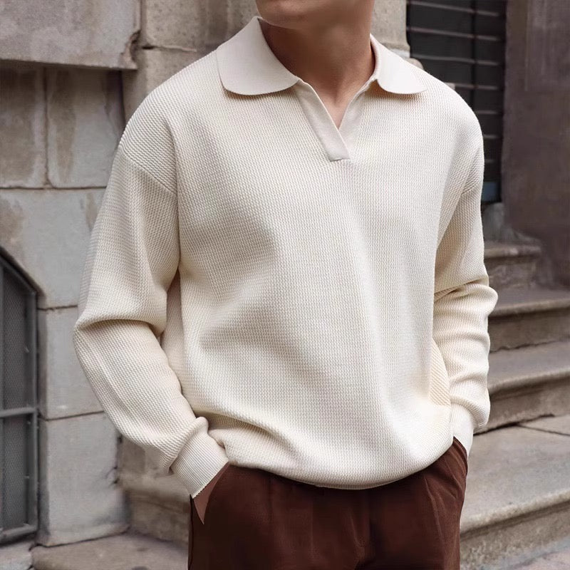 BUSAN Old Money V-Neck Polo - Maison Sydney