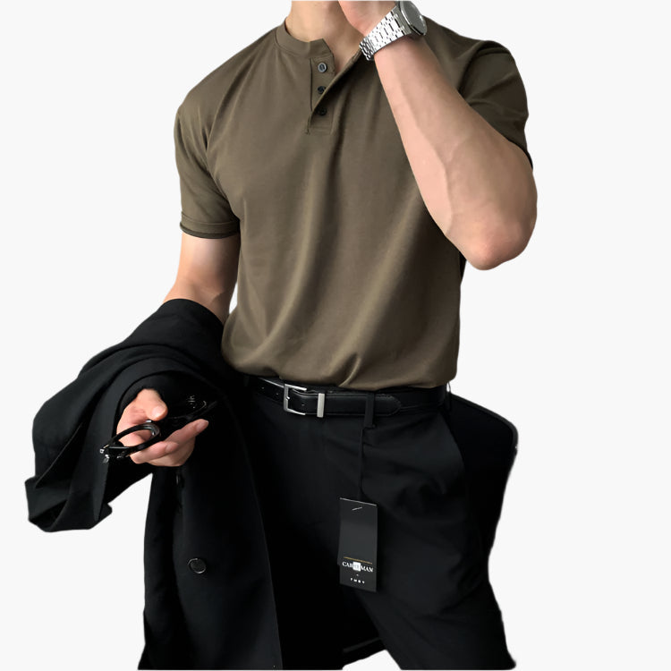 DAEGU Buttoned Collar T-Shirt - Maison Sydney
