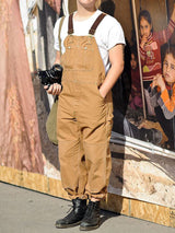 Men's Duck Bib Overalls Canvas Workwear Dungarees - Threadford