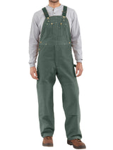 Men's Duck Bib Overalls Canvas Workwear Dungarees - Threadford