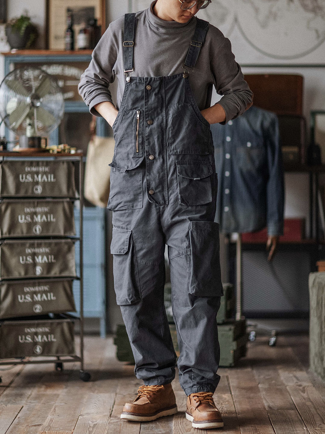 Sloppy Canvas Overalls - Threadford