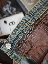 Contrast Denim Overalls - Threadford