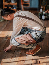 Contrast Denim Overalls - Threadford