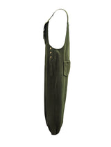Loose Fit Distressed Denim Overalls - Threadford