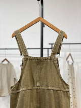 Vintage-Inspired Cargo Overall Dress - Threadford