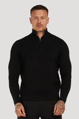 THE RENZO HALF ZIP SWEATER - Maison Sydney