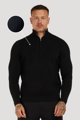 THE RENZO HALF ZIP SWEATER - Maison Sydney