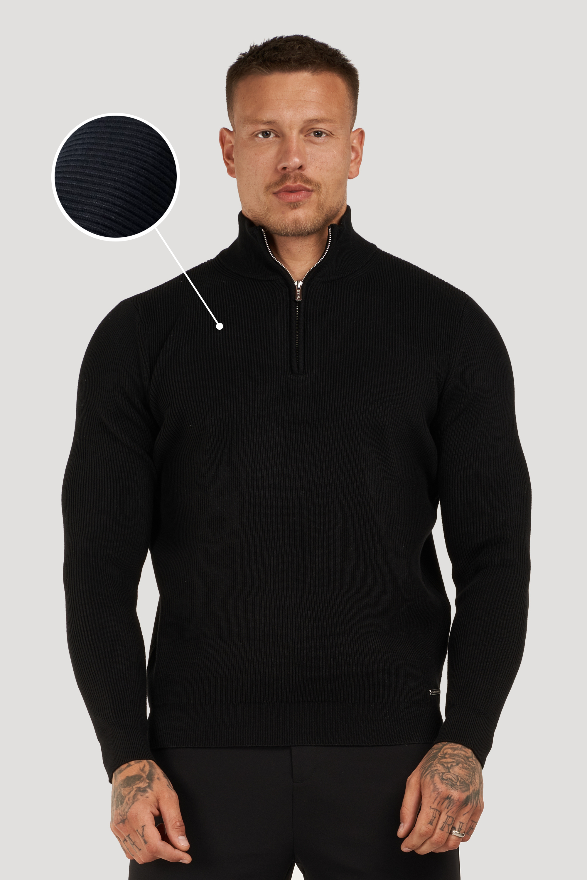 THE RENZO HALF ZIP SWEATER - Maison Sydney