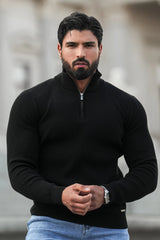 THE RENZO HALF ZIP SWEATER - Maison Sydney