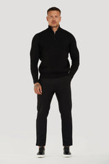 THE RENZO HALF ZIP SWEATER - Maison Sydney