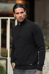 THE RENZO HALF ZIP SWEATER - Maison Sydney