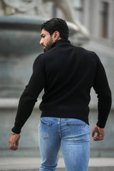 THE RENZO HALF ZIP SWEATER - Maison Sydney