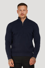 THE RENZO HALF ZIP SWEATER - Maison Sydney