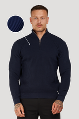 THE RENZO HALF ZIP SWEATER - Maison Sydney