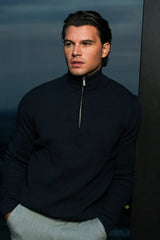 THE RENZO HALF ZIP SWEATER - Maison Sydney