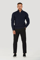 THE RENZO HALF ZIP SWEATER - Maison Sydney