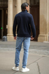 THE RENZO HALF ZIP SWEATER - Maison Sydney