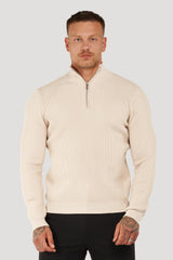 THE RENZO HALF ZIP SWEATER - Maison Sydney