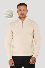 THE RENZO HALF ZIP SWEATER - Maison Sydney