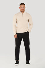THE RENZO HALF ZIP SWEATER - Maison Sydney