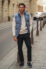 THE RENZO HALF ZIP SWEATER - Maison Sydney