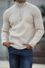 THE RENZO HALF ZIP SWEATER - Maison Sydney