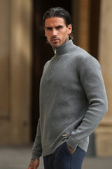 THE RENZO HALF ZIP SWEATER - Maison Sydney
