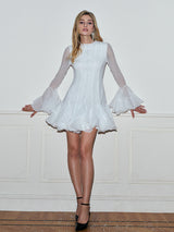 Romance Ruffle Sheer Dress - Maison Sydney