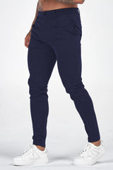 THE CHEVRON TROUSERS - NAVY BLUE - Maison Sydney