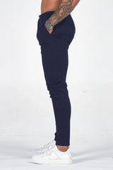 THE CHEVRON TROUSERS - NAVY BLUE - Maison Sydney