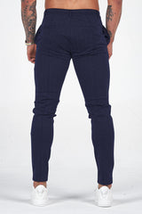 THE CHEVRON TROUSERS - NAVY BLUE - Maison Sydney