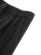 Solid Wide Leg Pants Without Belt - Maison Sydney