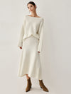 Oversized Sweater Two Piece Skirt Set - Maison Sydney