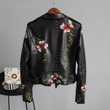 Magnolia | Women's Floral Embroidered Biker Jacket