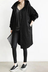 Oprah | Women's Oversized Hooded Waterproof Trench Coat with Pockets