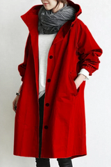 Oprah | Women's Oversized Hooded Waterproof Trench Coat with Pockets