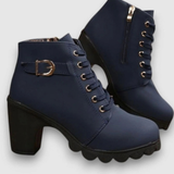 Hannah | Stylish Ankle Boots with Zipper and Buckle