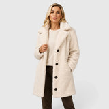 Mariah | Women's Oversized Longline Coat with Fur Collar