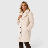 Mariah | Women's Oversized Longline Coat with Fur Collar