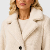 Mariah | Women's Oversized Longline Coat with Fur Collar