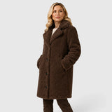 Mariah | Women's Oversized Longline Coat with Fur Collar