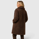 Mariah | Women's Oversized Longline Coat with Fur Collar