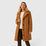 Mariah | Women's Oversized Longline Coat with Fur Collar