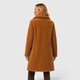 Mariah | Women's Oversized Longline Coat with Fur Collar