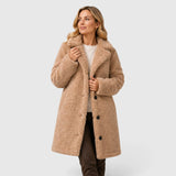 Mariah | Women's Oversized Longline Coat with Fur Collar