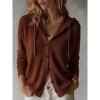 Camille | Women's Hooded Button-Front Knit Cardigan