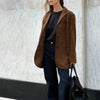 Lana | Women's Suede Button-Front Blazer Jacket