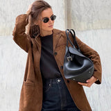 Lana | Women's Suede Button-Front Blazer Jacket
