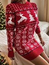 Evelyn | Women's Christmas Knit Sweater Dress